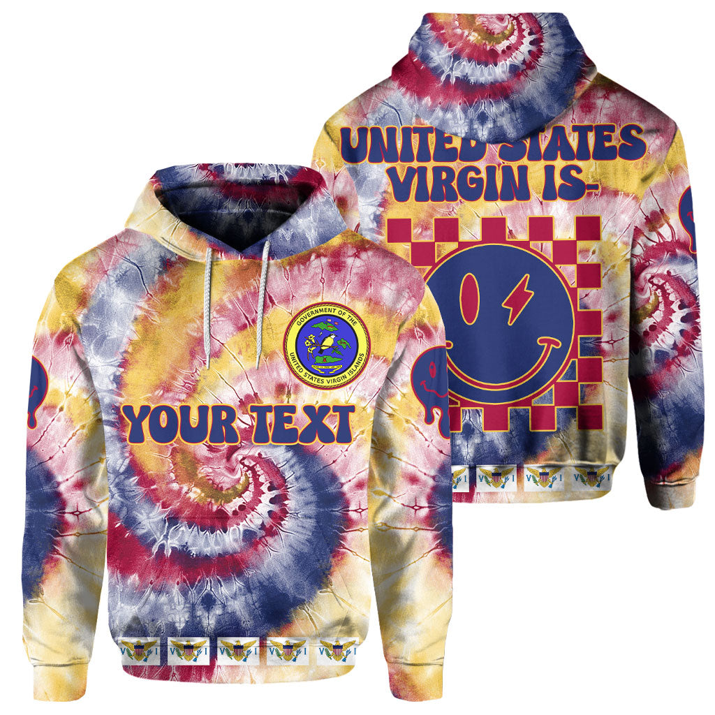 United States Virgin Islands Hoodie Custom Tie Dye Style 1