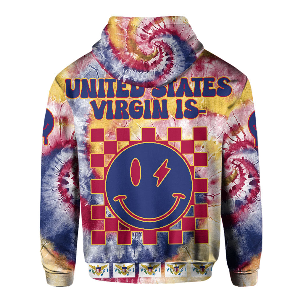 United States Virgin Islands Hoodie Custom Tie Dye Style 3