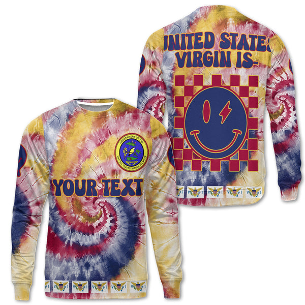 United States Virgin Islands Sweatshirt Custom Tie Dye Style 1