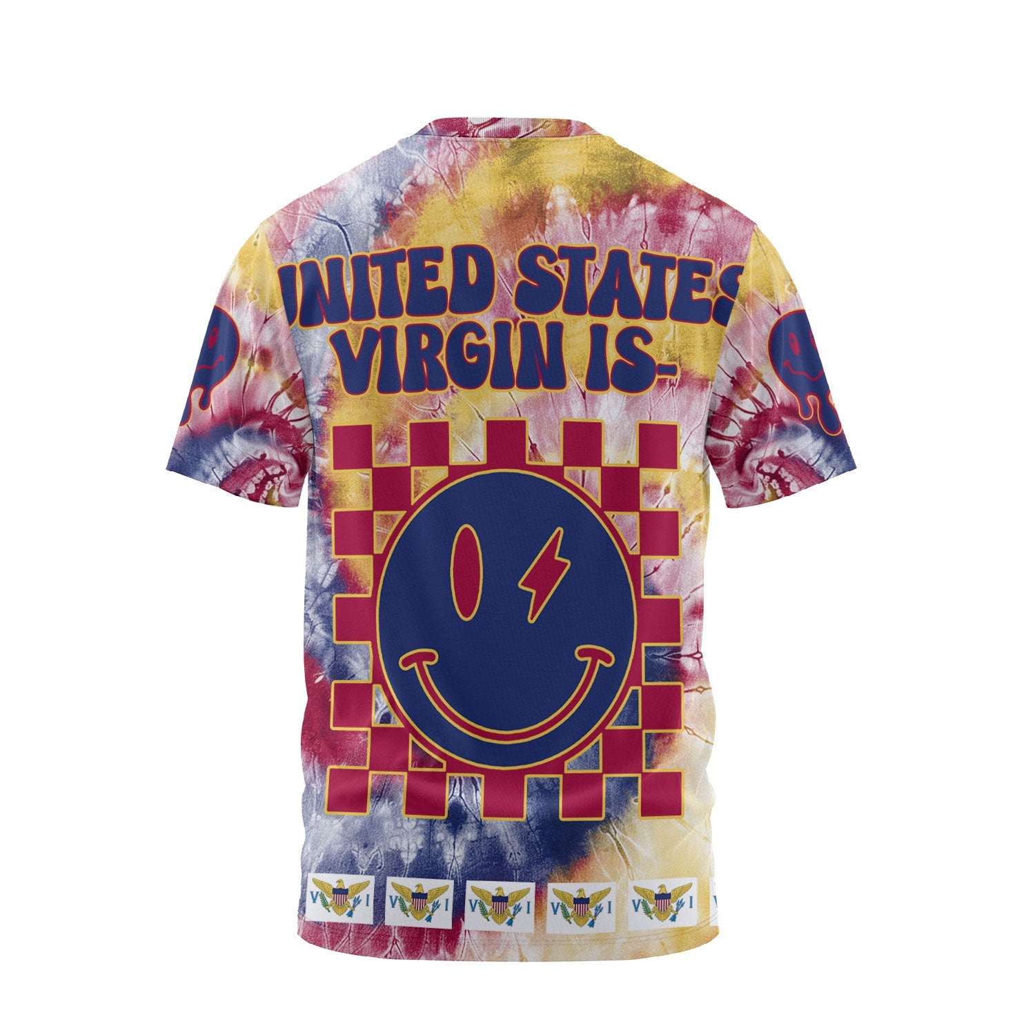 United States Virgin Islands T Shirt Custom Tie Dye Style 2