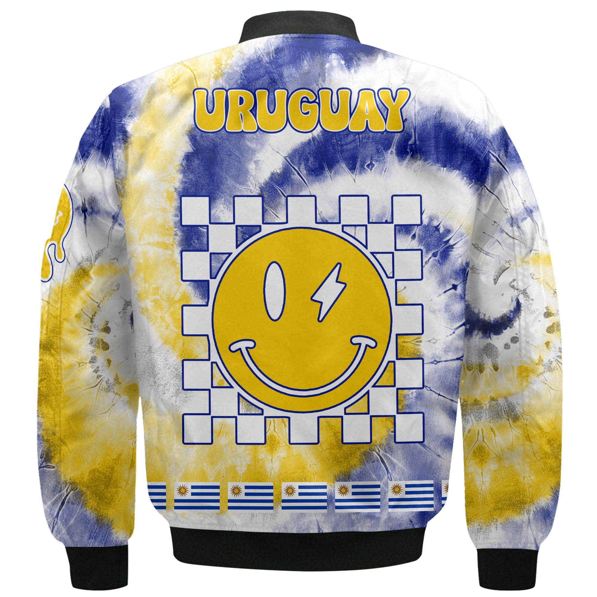 Uruguay Bomber Jacket Custom Tie Dye Style 3