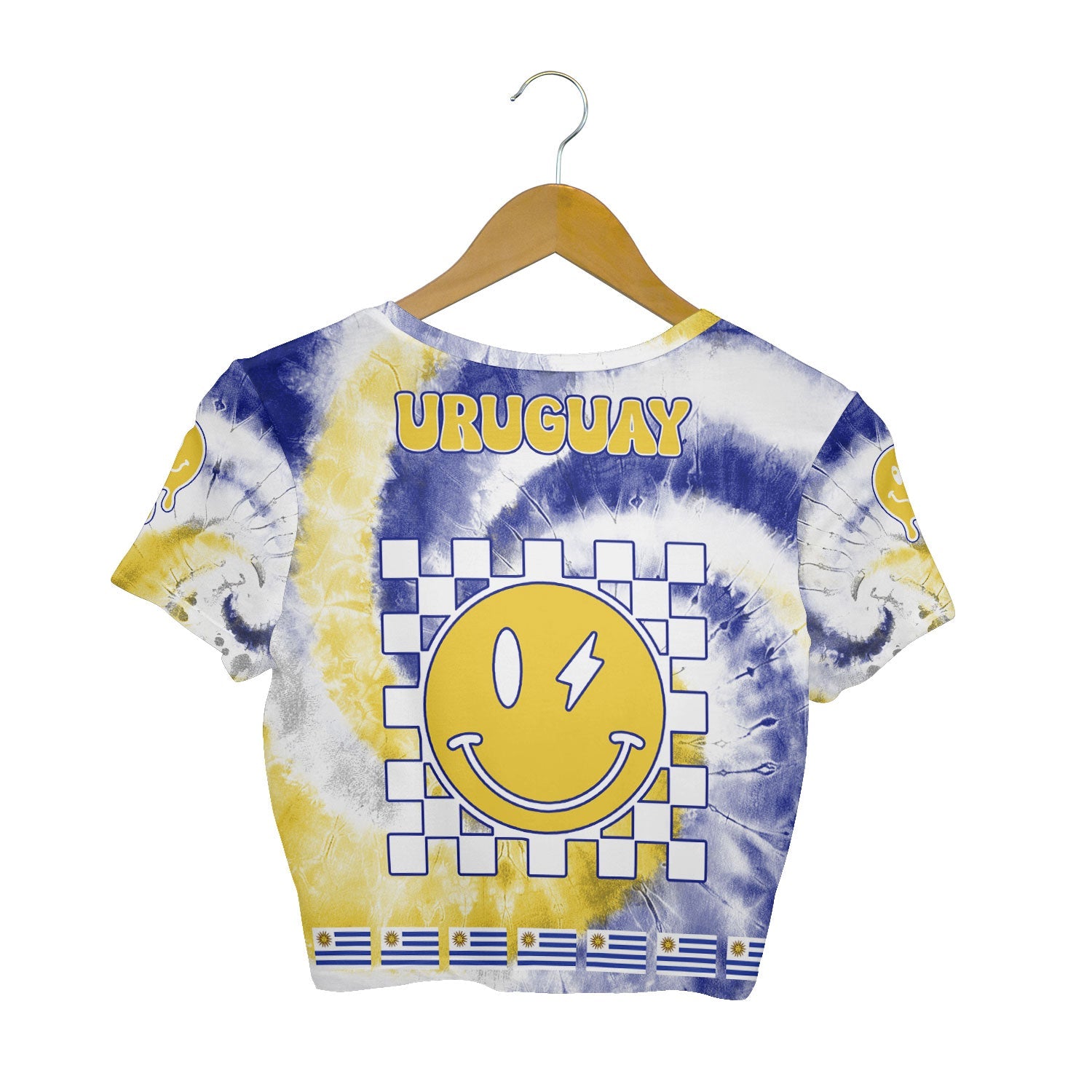 Uruguay Croptop T Shirt Custom Tie Dye Style 2