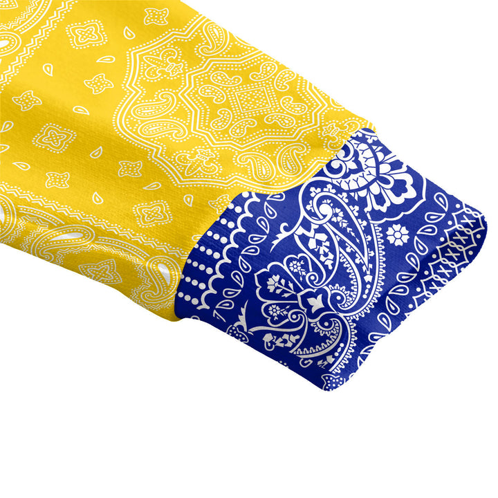 Uruguay Fleece Cardigan Flag And Paisley Basic Style 3