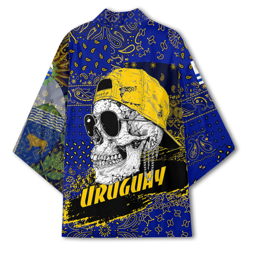 Uruguay Kimono Paisley Flag And Skull Style 3