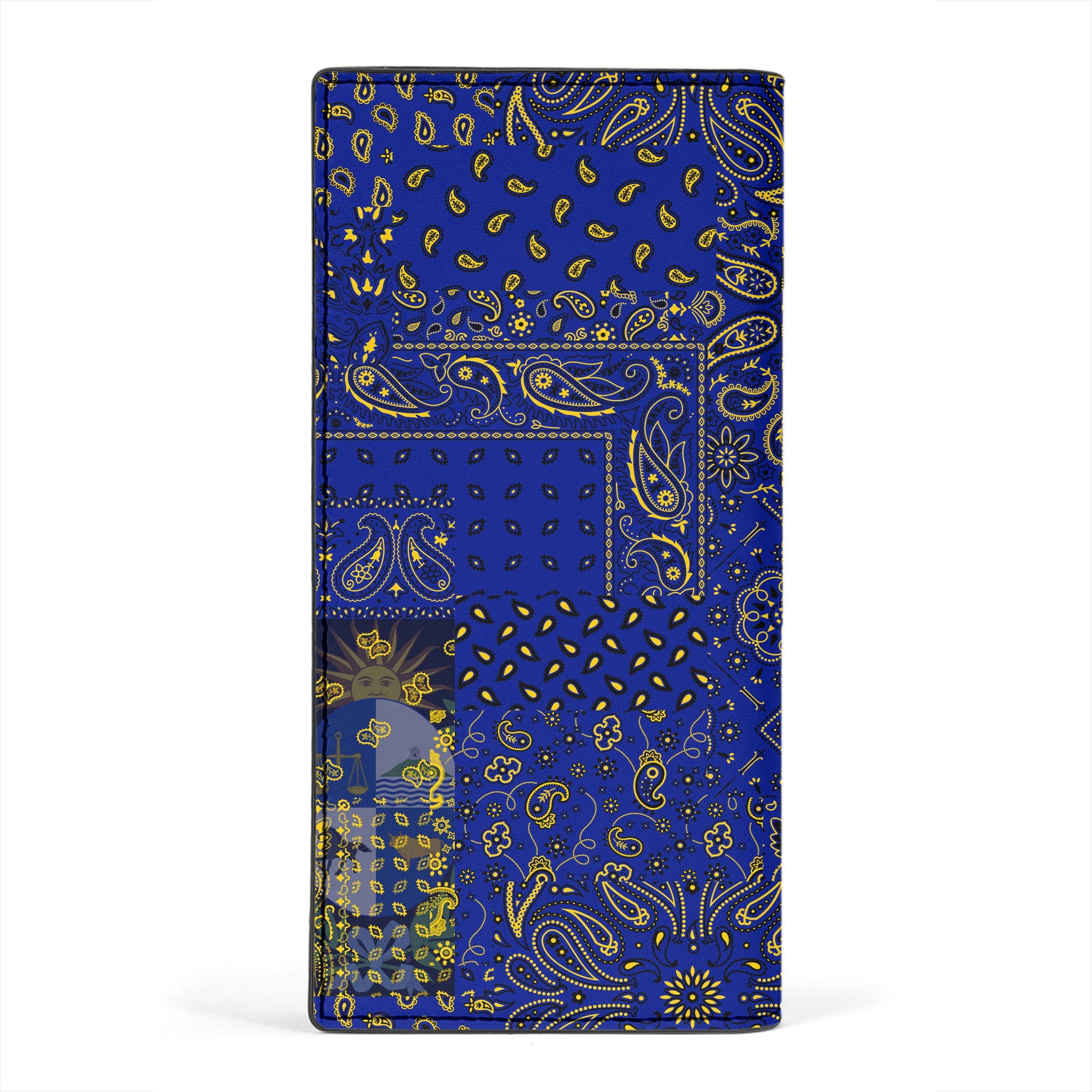 Uruguay Leather Wallet Paisley Flag And Skull Style 2