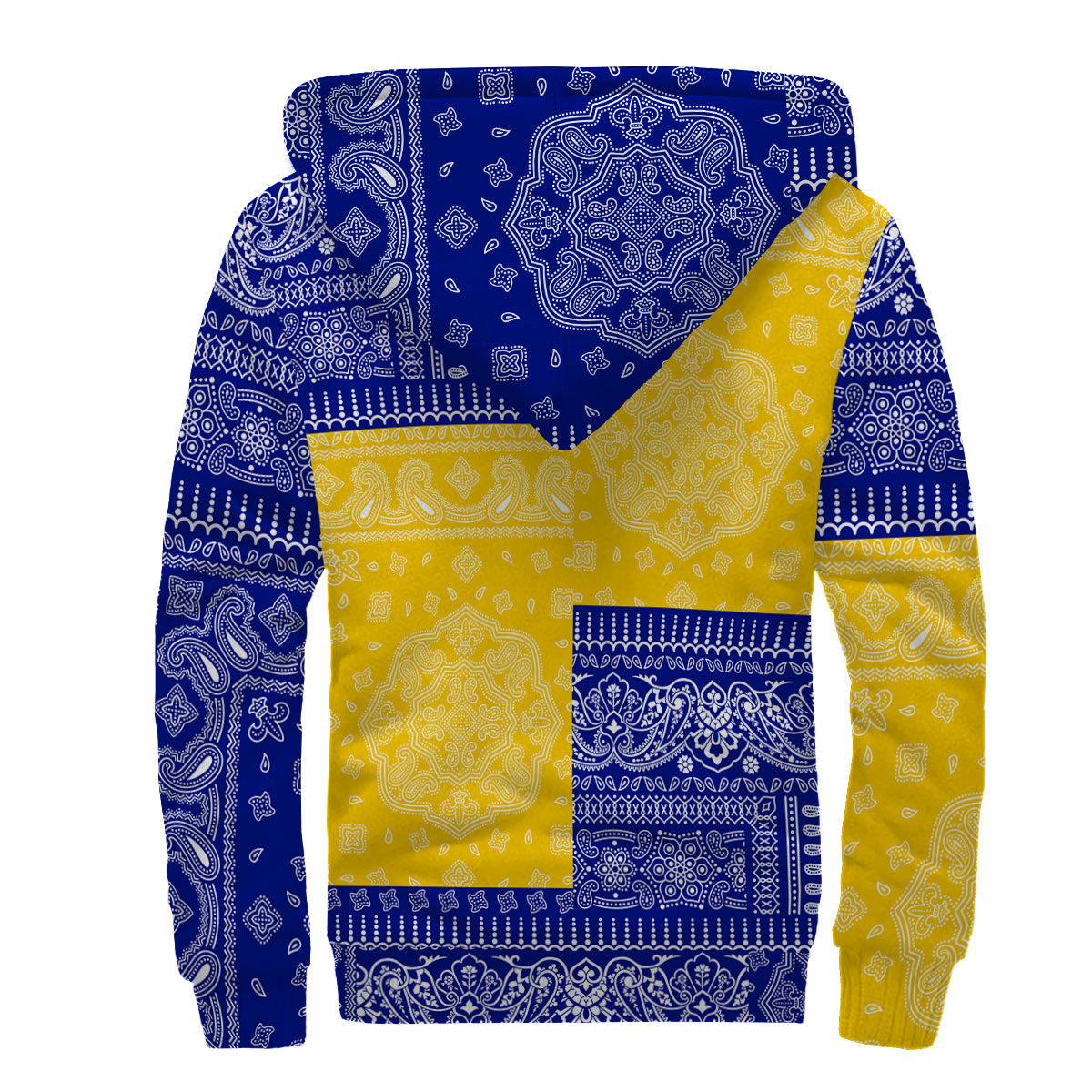 Uruguay Sherpa Hoodie Flag And Paisley Basic Style 2