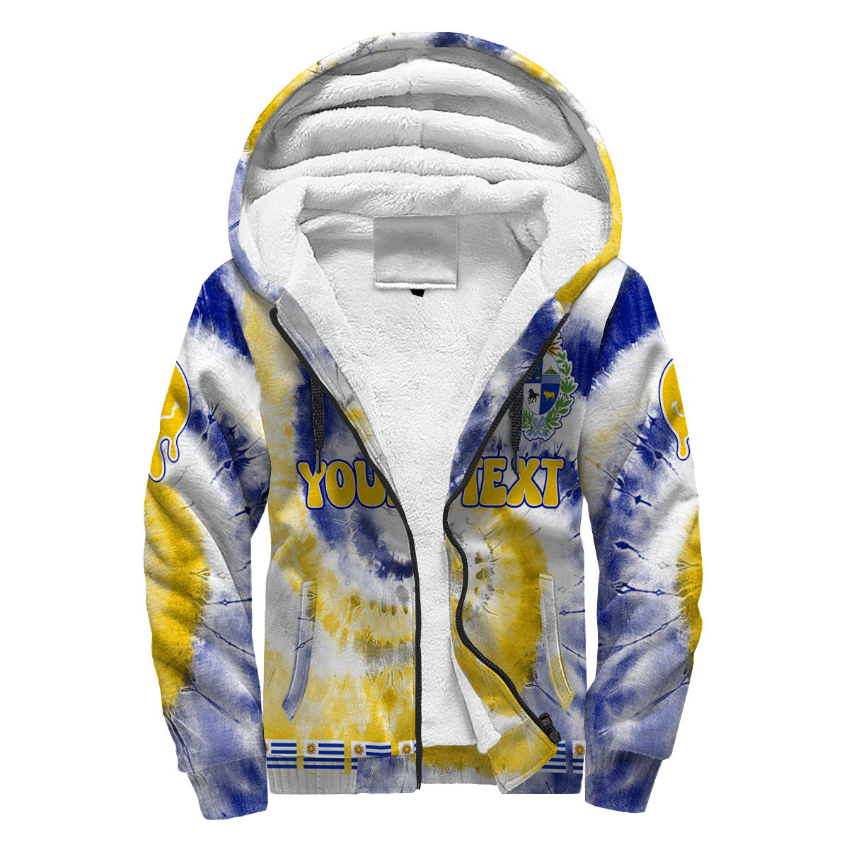 Uruguay Sherpa Hoodie Custom Tie Dye Style 3