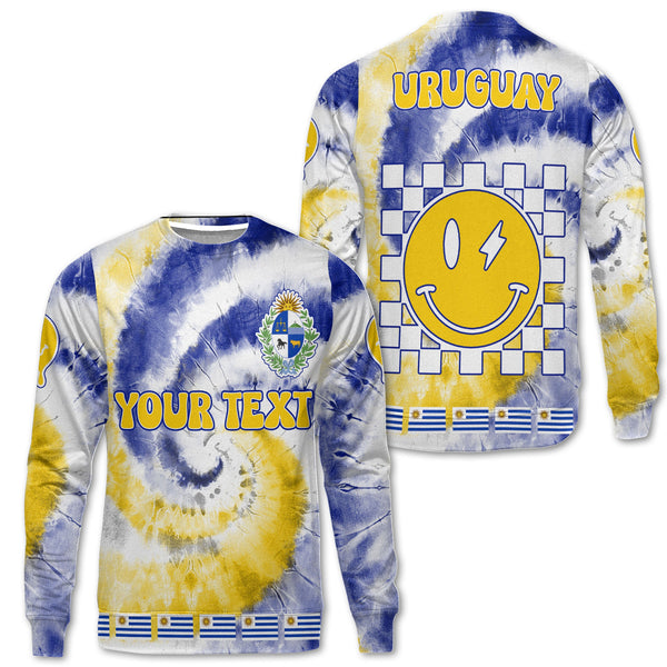 Uruguay Sweatshirt Custom Tie Dye Style 1