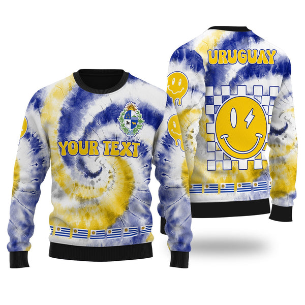 Uruguay Ugly Sweater Custom Tie Dye Style 1