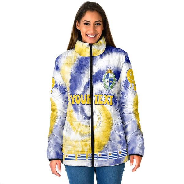 Uruguay Women Padded Jacket Custom Tie Dye Style 1