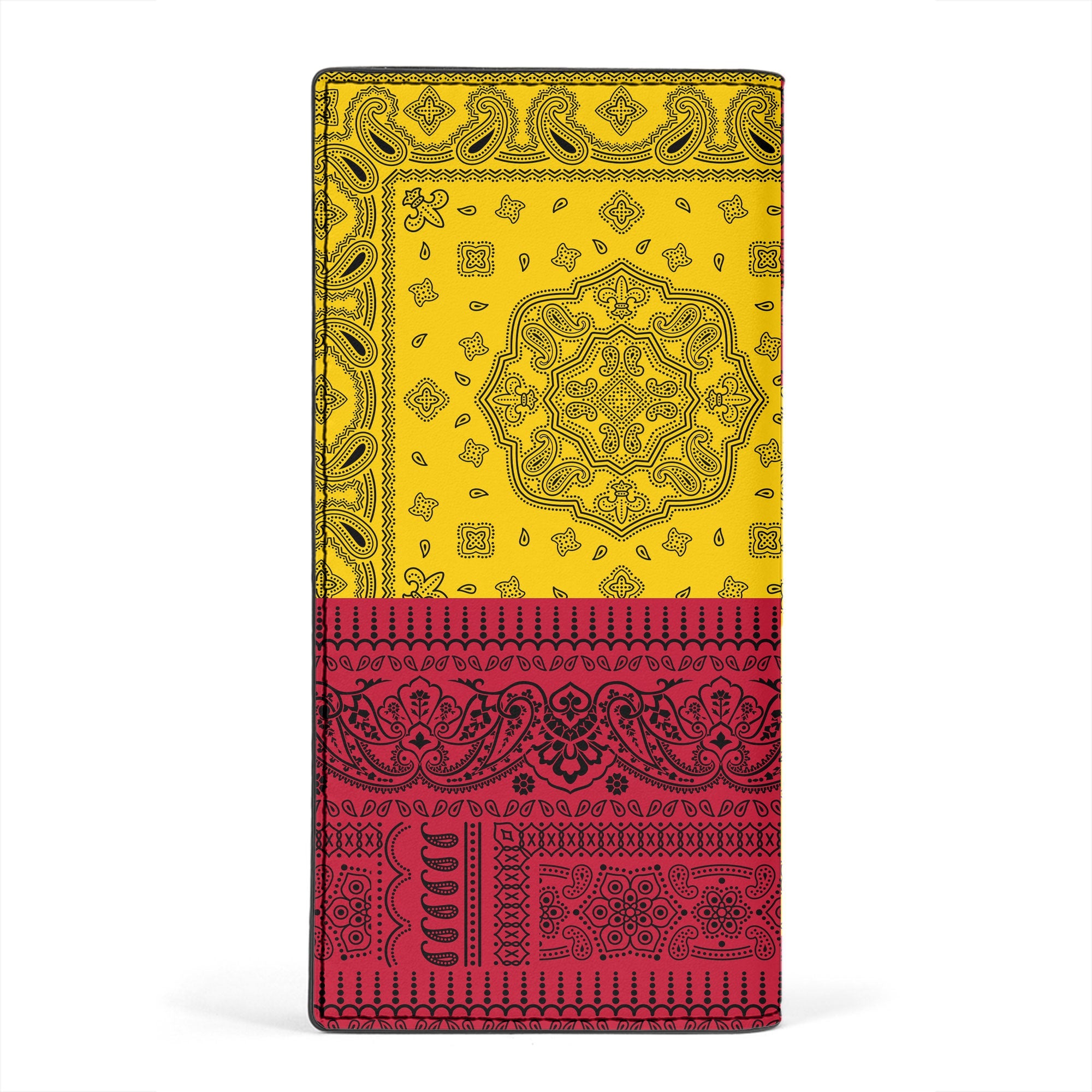 Vanuatu Leather Wallet Flag And Paisley Basic Style 2