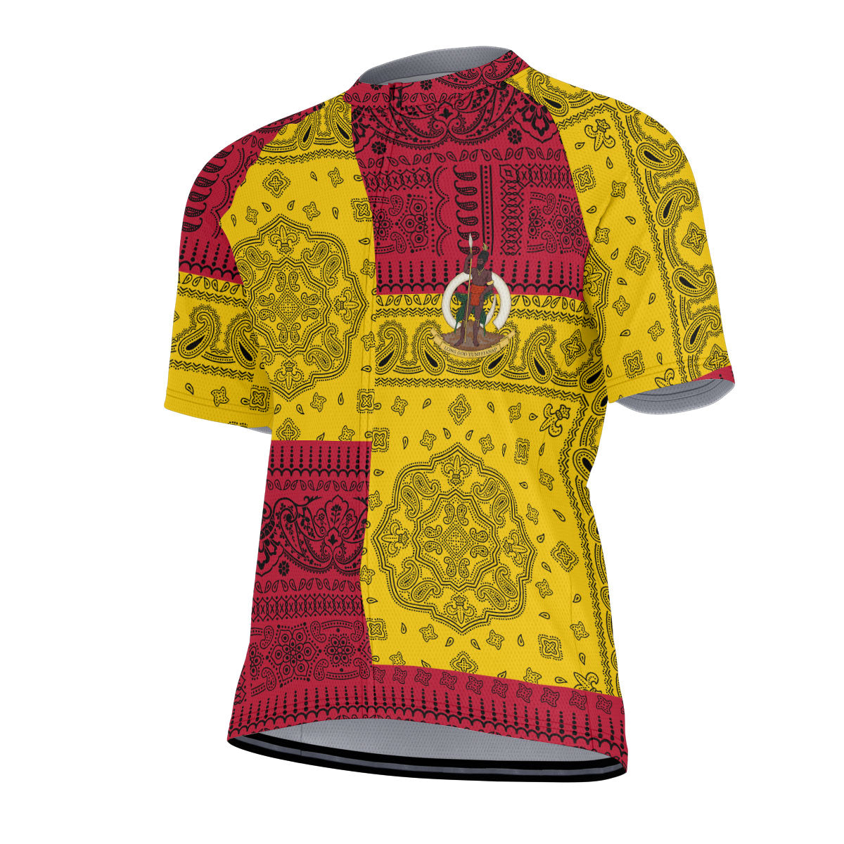 Vanuatu Men Cycling Jersey Flag And Paisley Basic Style 2