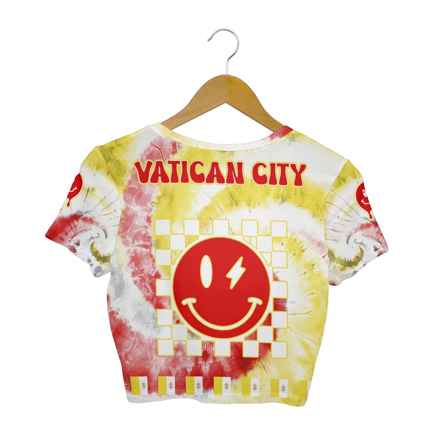 Vatican City Croptop T Shirt Custom Tie Dye Style 2