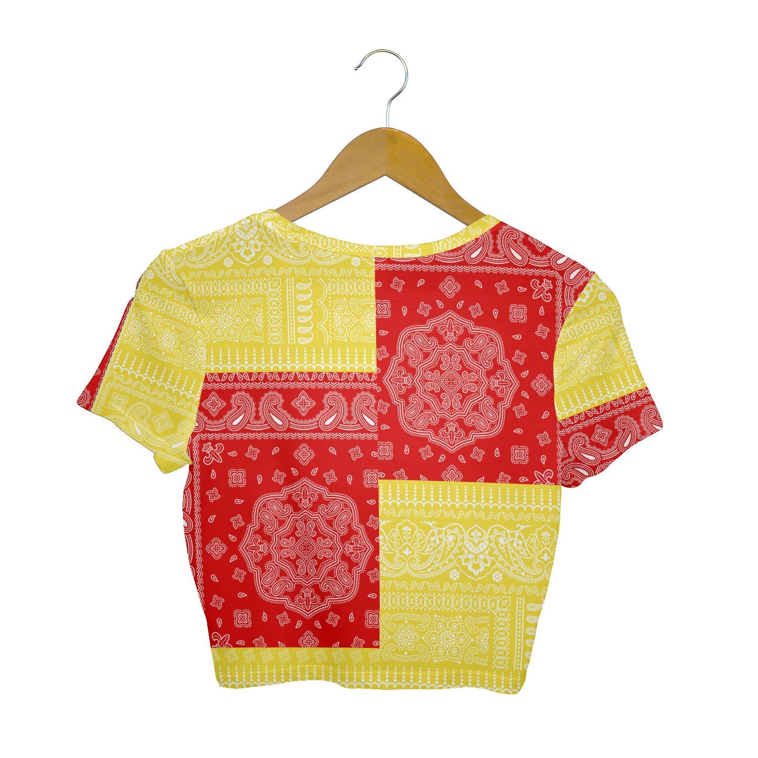 Vatican City Croptop T Shirt Flag And Paisley Basic Style 2