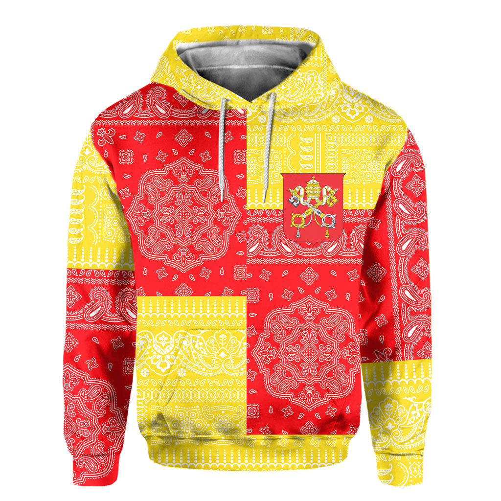 Vatican City Hoodie Flag And Paisley Basic Style 2