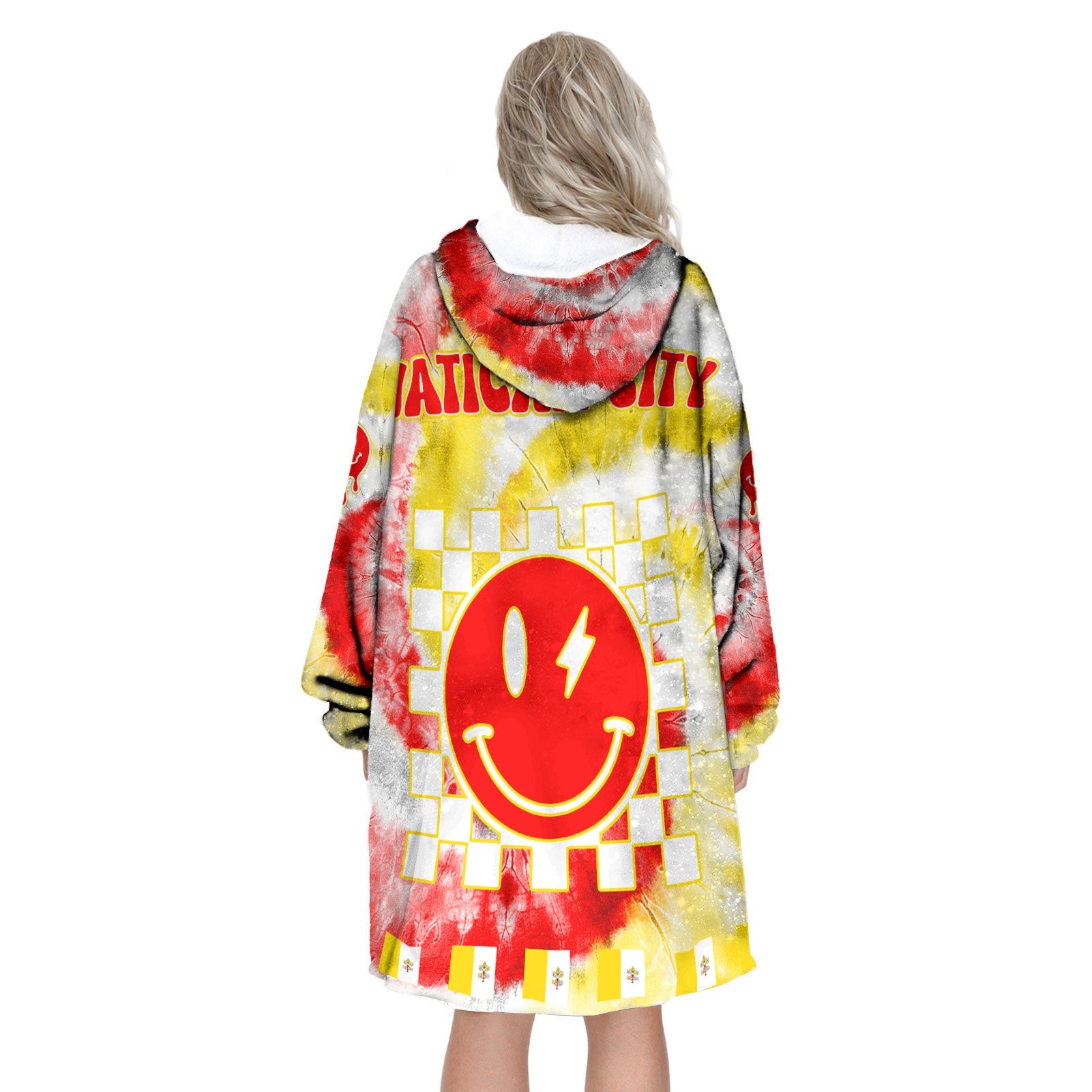 Vatican City Hoodie Blanket Custom Tie Dye Style 3