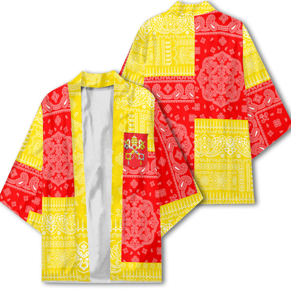 Vatican City Kimono Flag And Paisley Basic Style 1