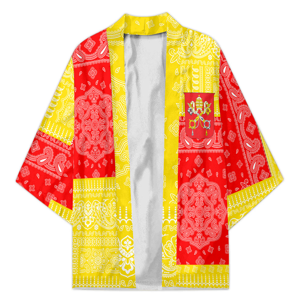 Vatican City Kimono Flag And Paisley Basic Style 2