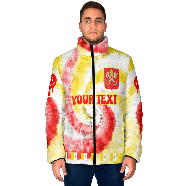 Vatican City Men Padded Jacket Custom Tie Dye Style 1