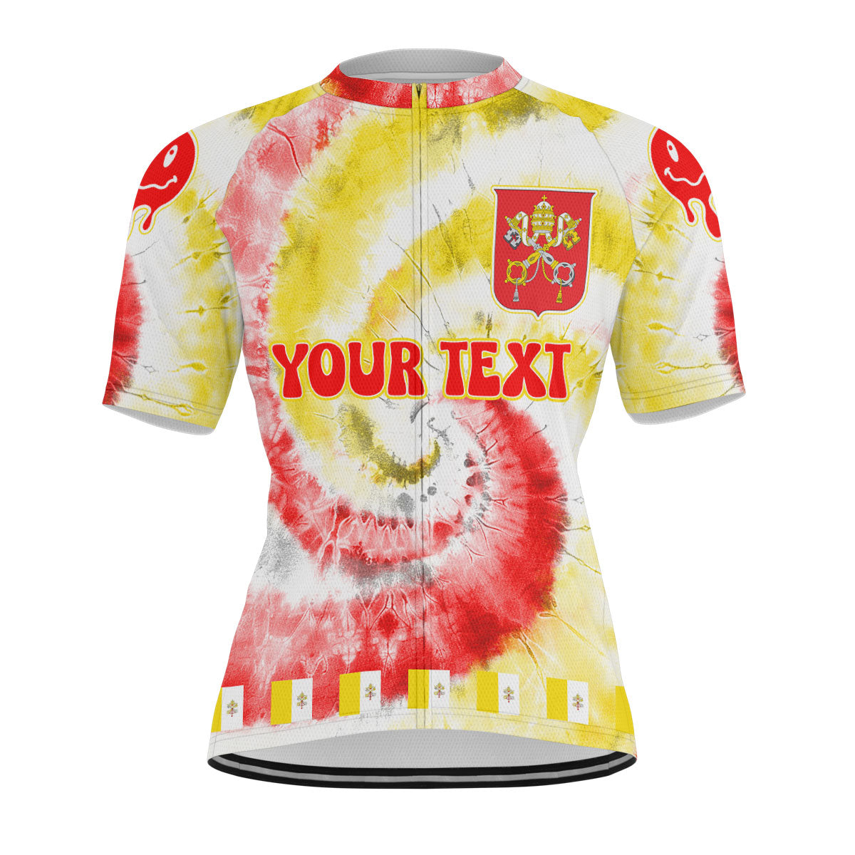 Vatican City Men Cycling Jersey Custom Tie Dye Style 1