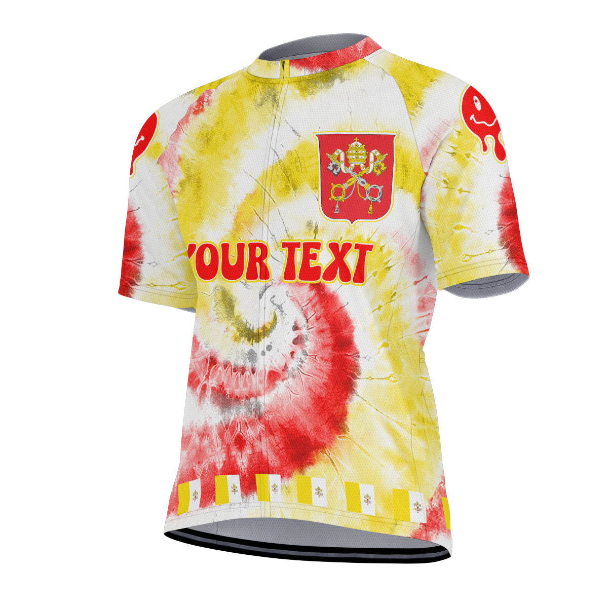 Vatican City Men Cycling Jersey Custom Tie Dye Style 2