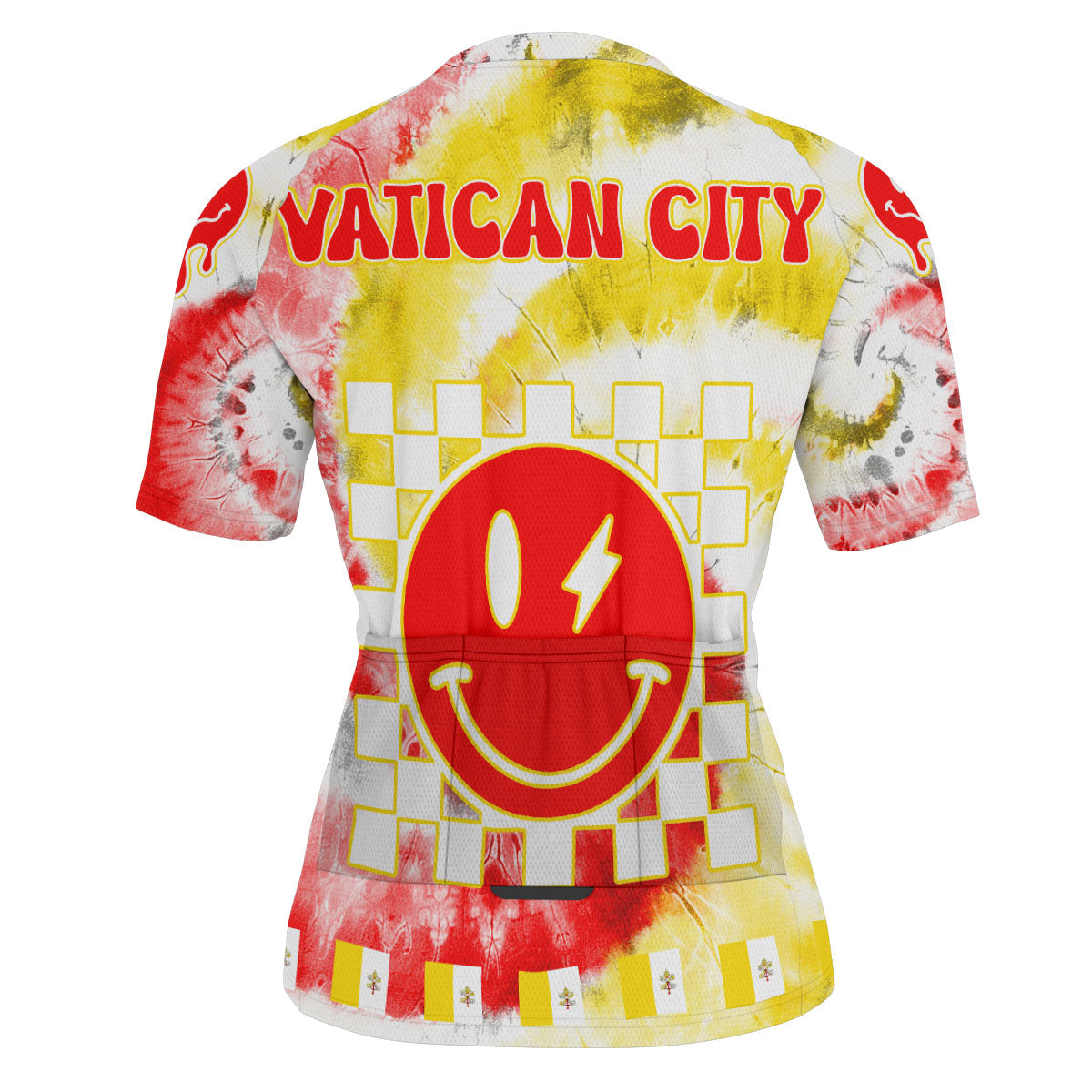 Vatican City Men Cycling Jersey Custom Tie Dye Style 3