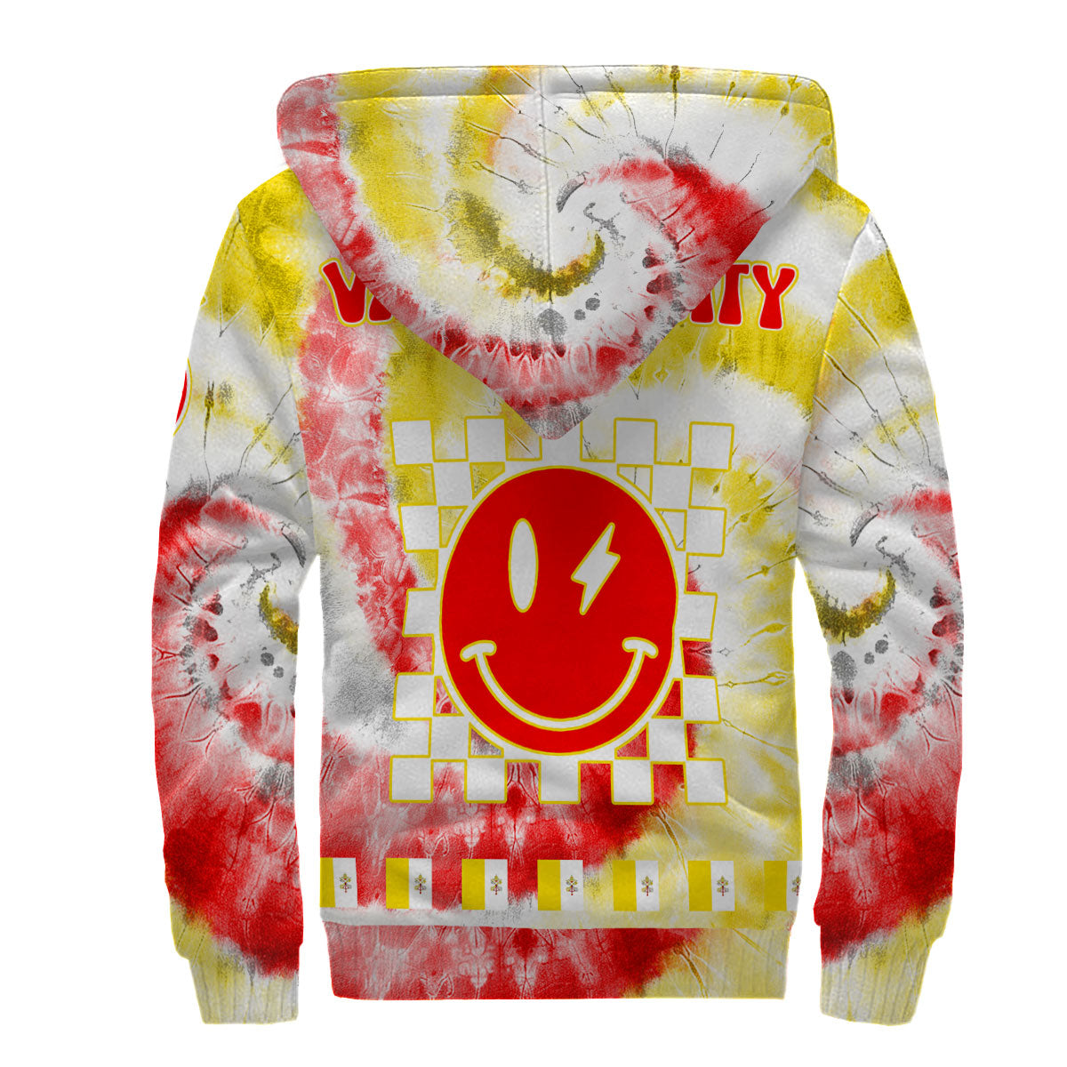 Vatican City Sherpa Hoodie Custom Tie Dye Style 2