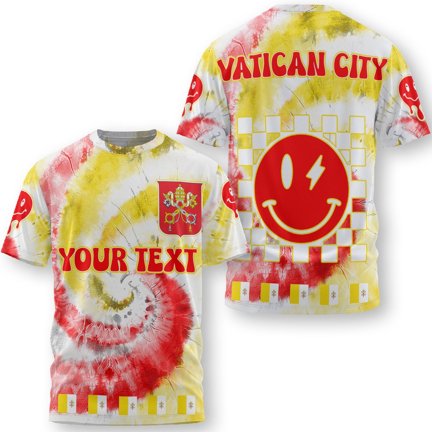 Vatican City T Shirt Custom Tie Dye Style 3