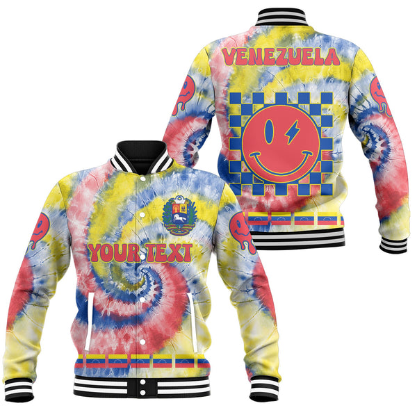 Venezuela Baseball Jacket Custom Tie Dye Style 1