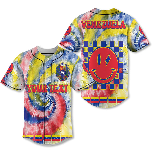 Venezuela Baseball Jersey Custom Tie Dye Style 1