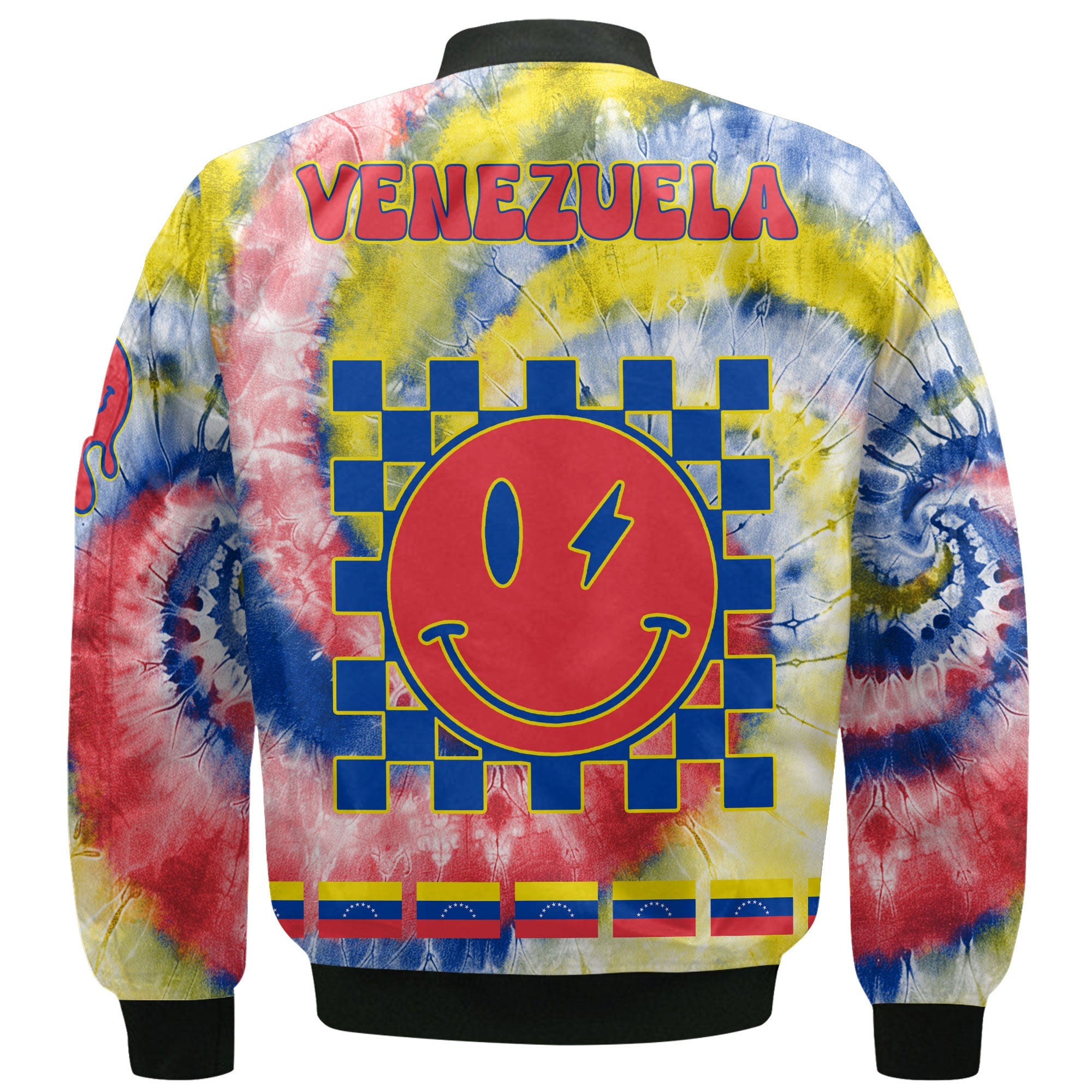 Venezuela Bomber Jacket Custom Tie Dye Style 3