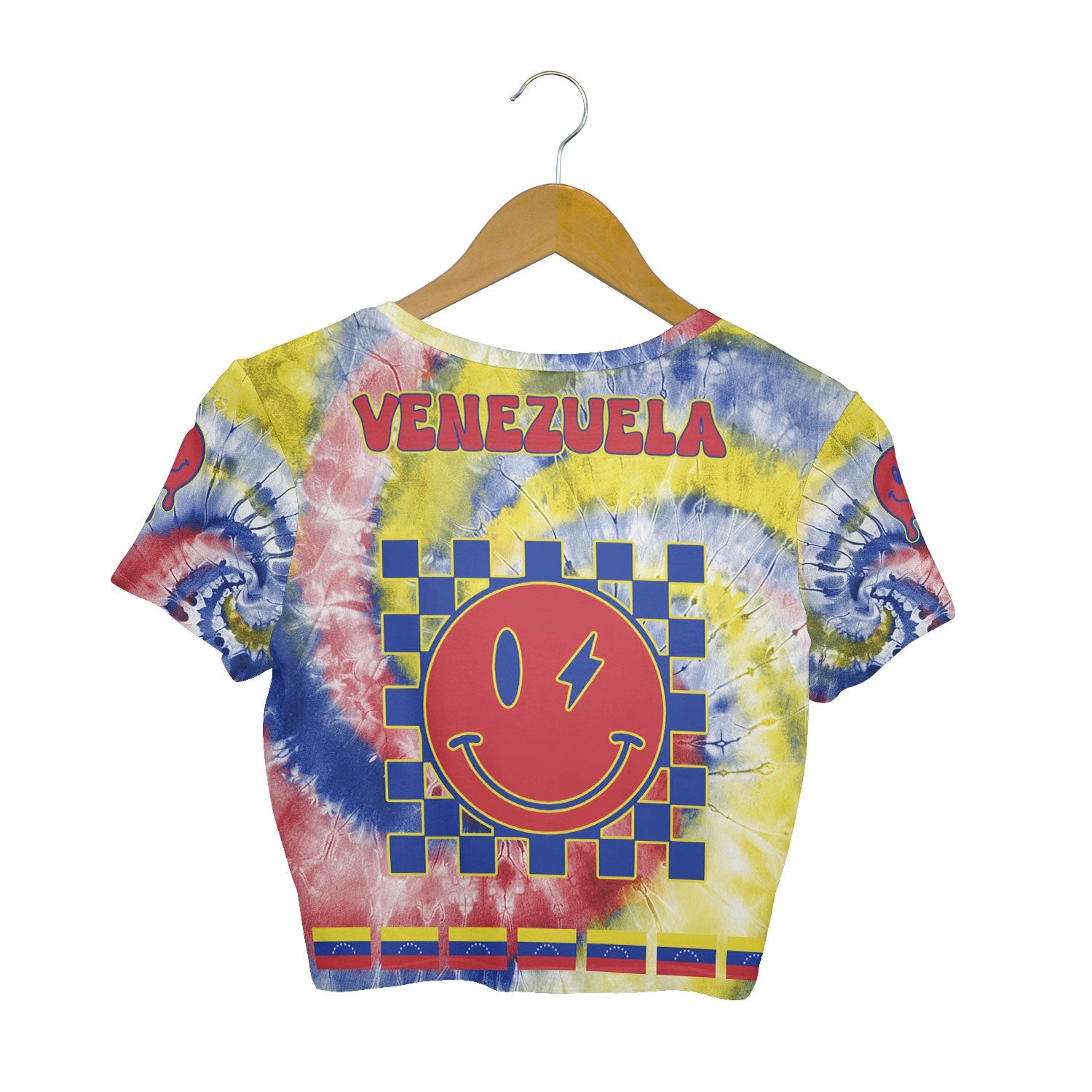 Venezuela Croptop T Shirt Custom Tie Dye Style 2