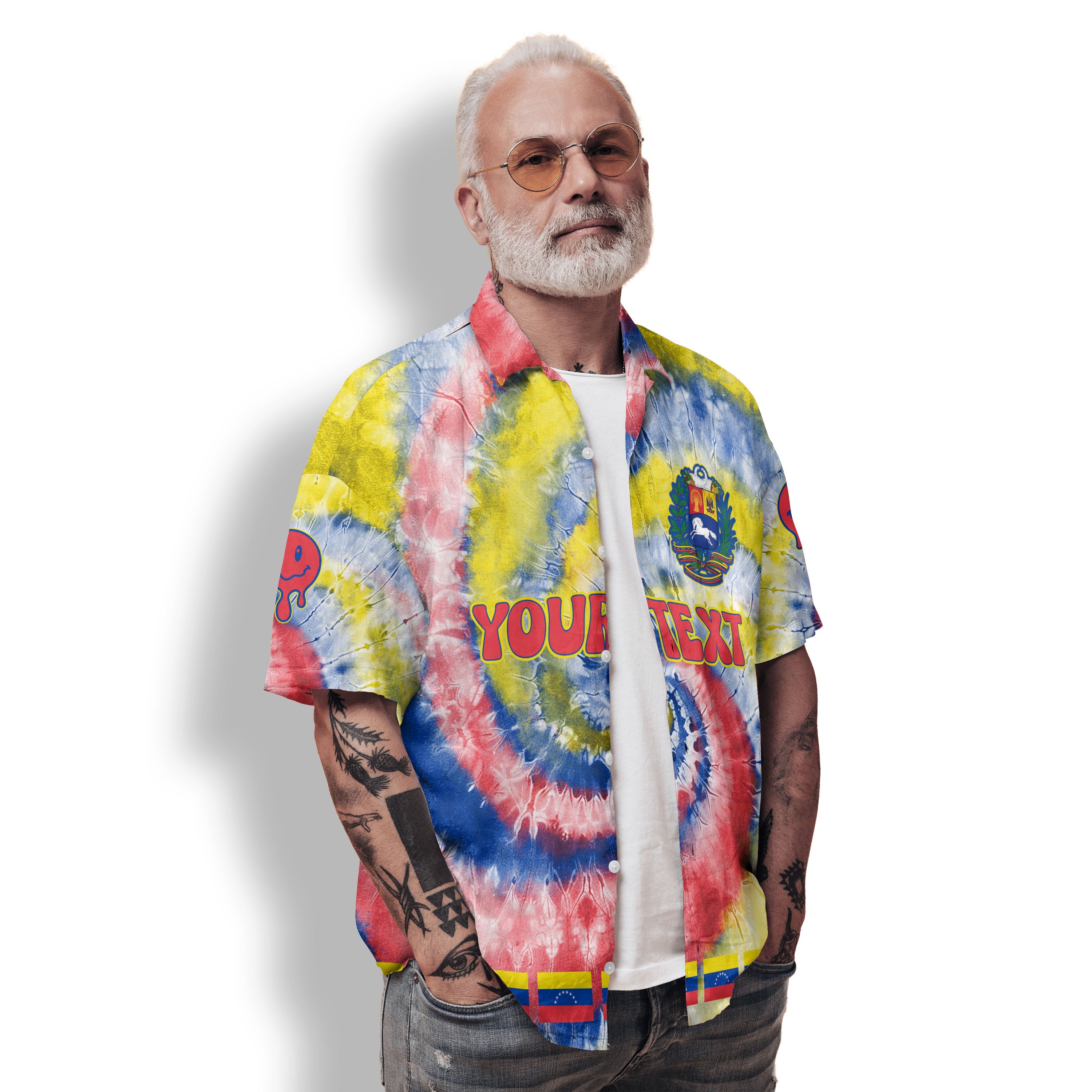 Venezuela Hawaiian Shirt Custom Tie Dye Style 2