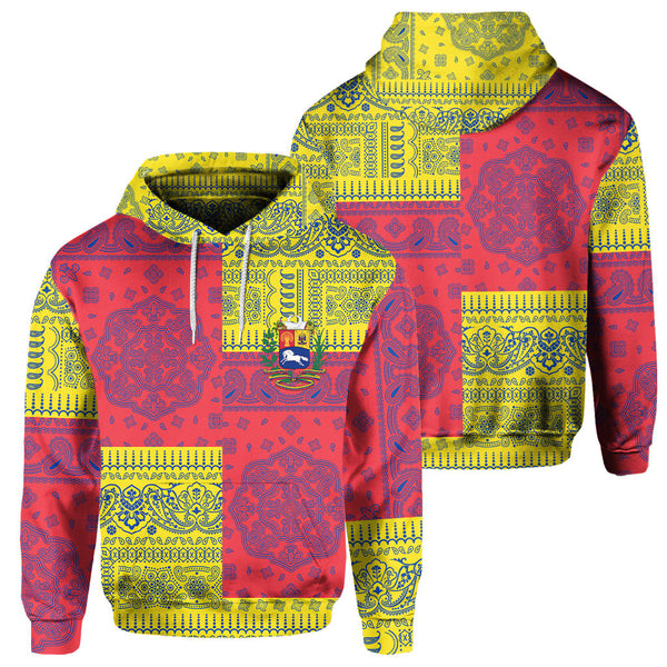 Venezuela Hoodie Flag And Paisley Basic Style 1