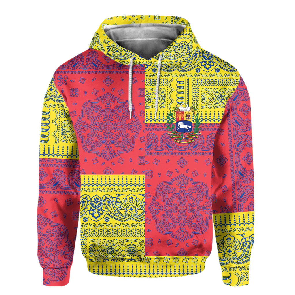 Venezuela Hoodie Flag And Paisley Basic Style 2