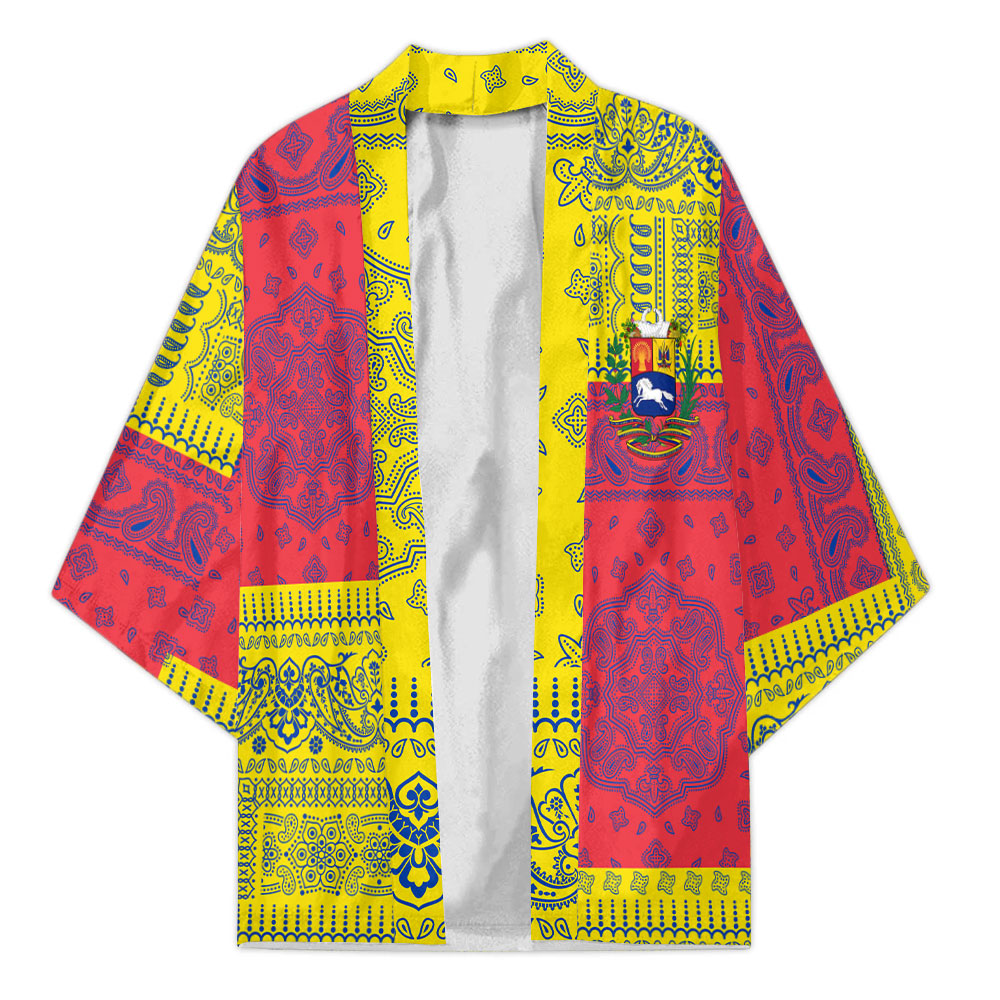 Venezuela Kimono Flag And Paisley Basic Style 2