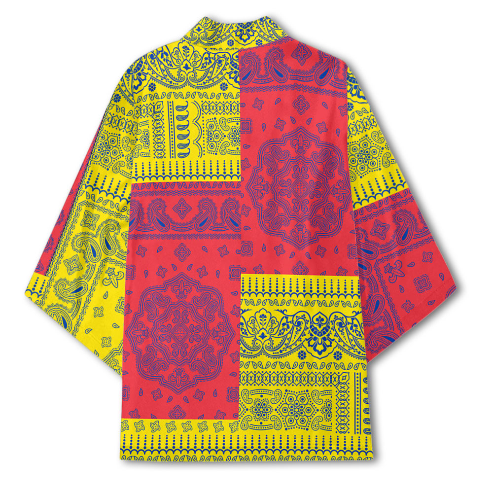 Venezuela Kimono Flag And Paisley Basic Style 3