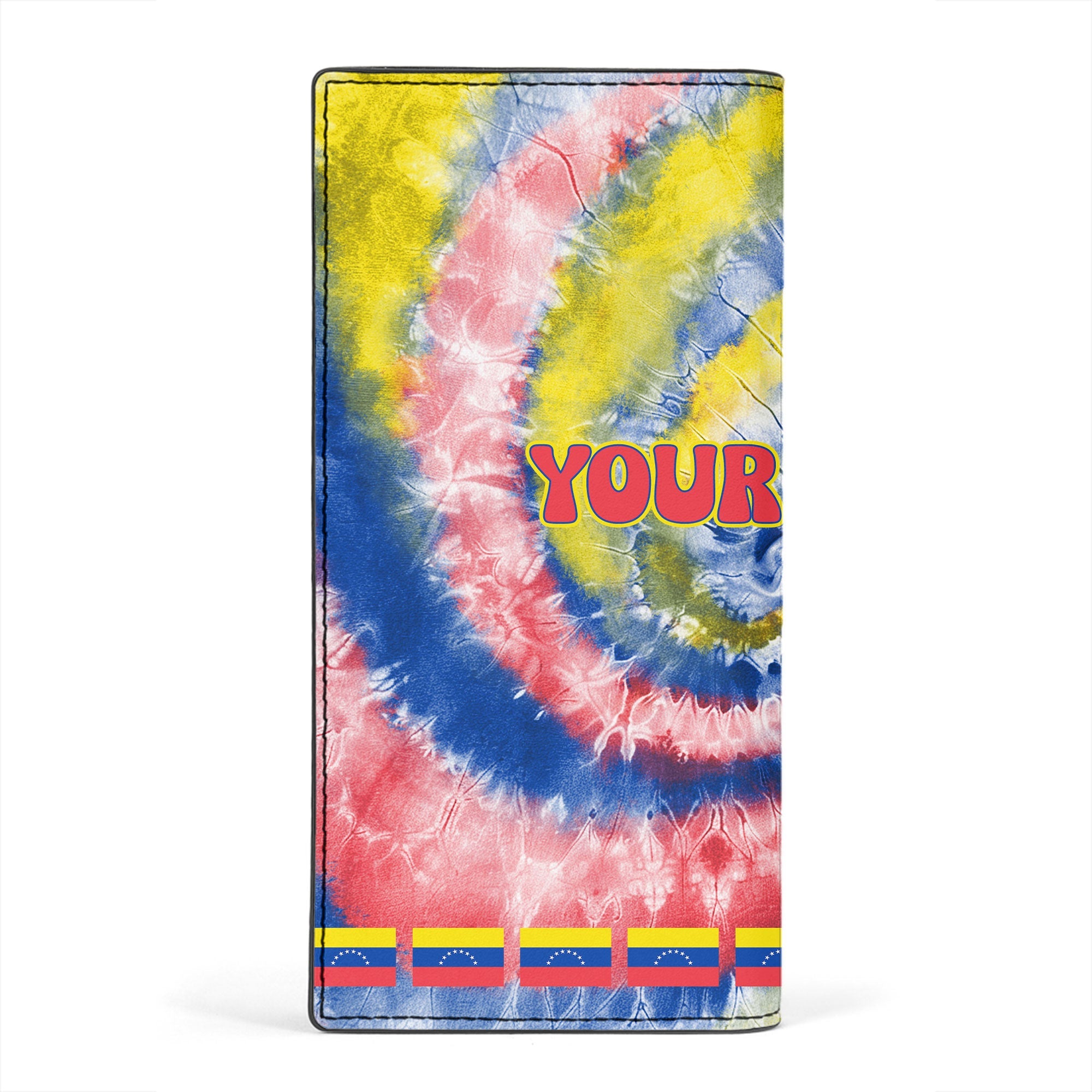 Venezuela Leather Wallet Custom Tie Dye Style 2