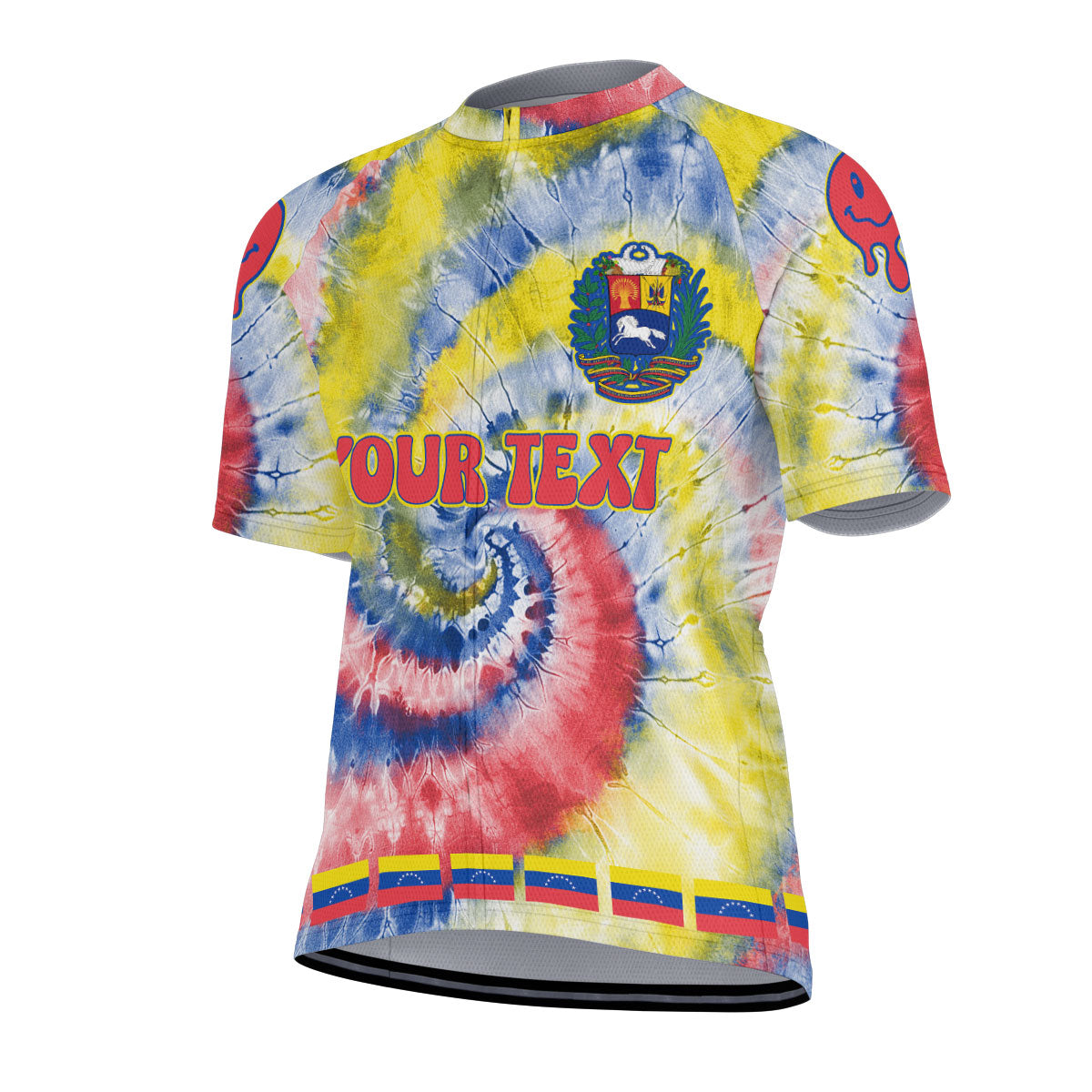 Venezuela Men Cycling Jersey Custom Tie Dye Style 2