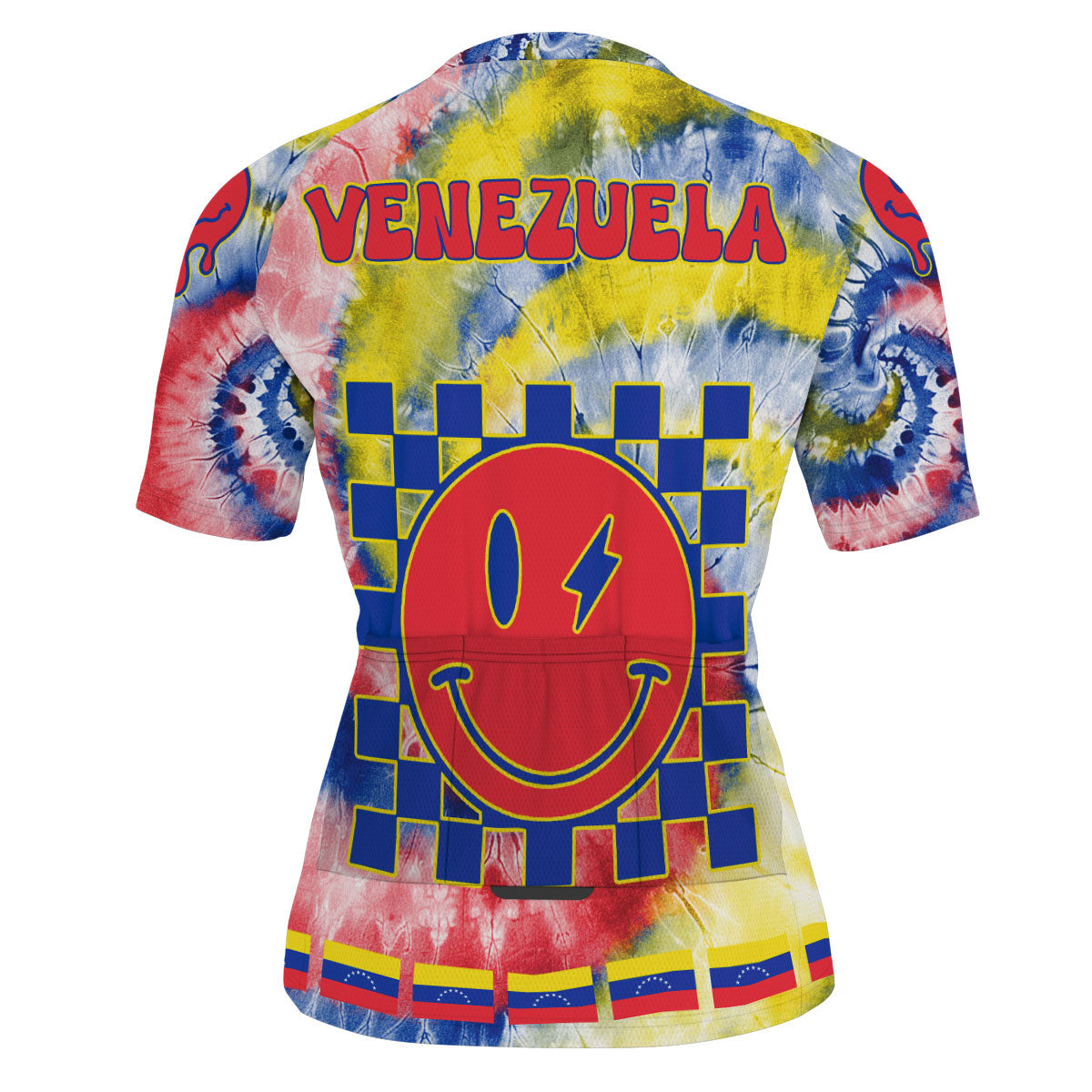 Venezuela Men Cycling Jersey Custom Tie Dye Style 3