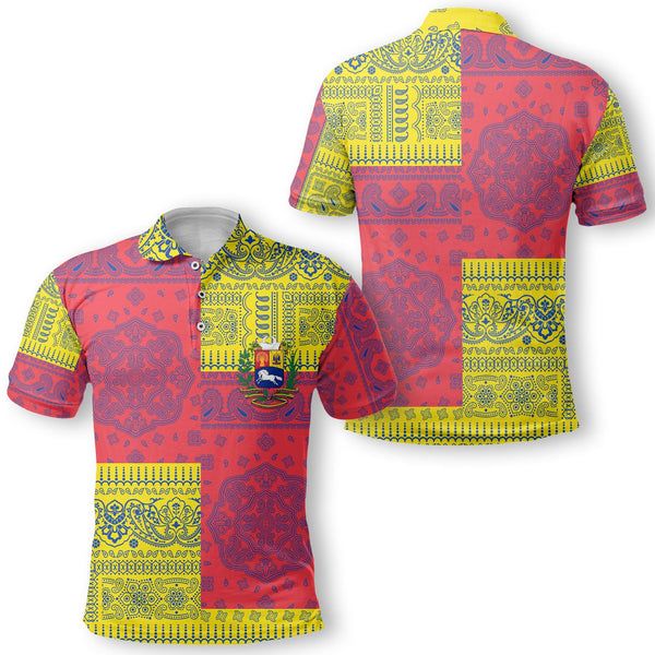 Venezuela Polo Shirt Flag And Paisley Basic Style 1