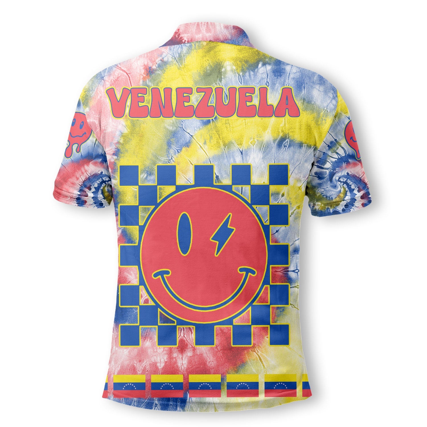 Venezuela Polo Shirt Custom Tie Dye Style 3