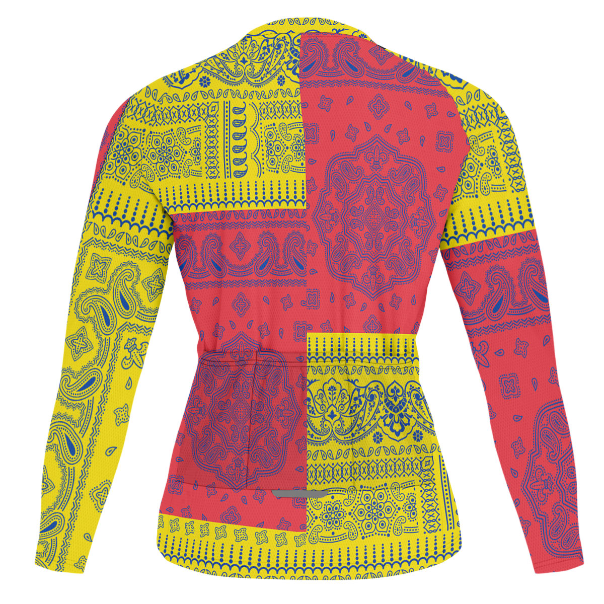 Venezuela Raglan Men Cycling Jersey Long Sleeve Flag And Paisley Basic Style 2