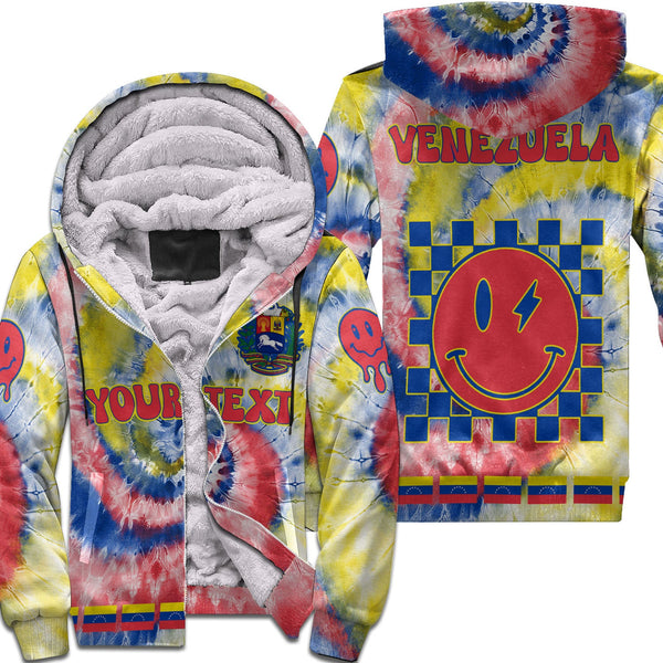 Venezuela Sherpa Hoodie Custom Tie Dye Style 1