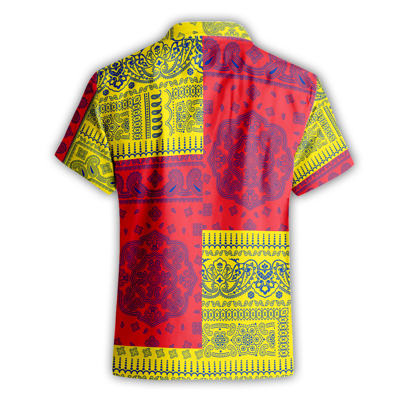 Venezuela Short Sleeve Shirt Flag And Paisley Basic Style 3