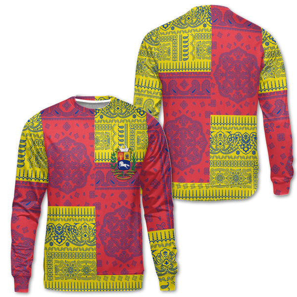 Venezuela Sweatshirt Flag And Paisley Basic Style 1