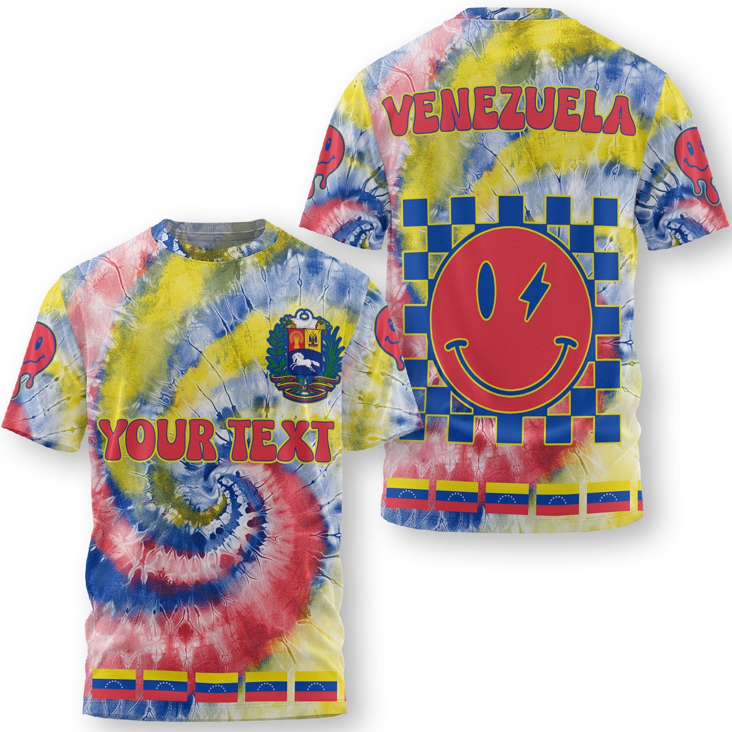 Venezuela T Shirt Custom Tie Dye Style 3