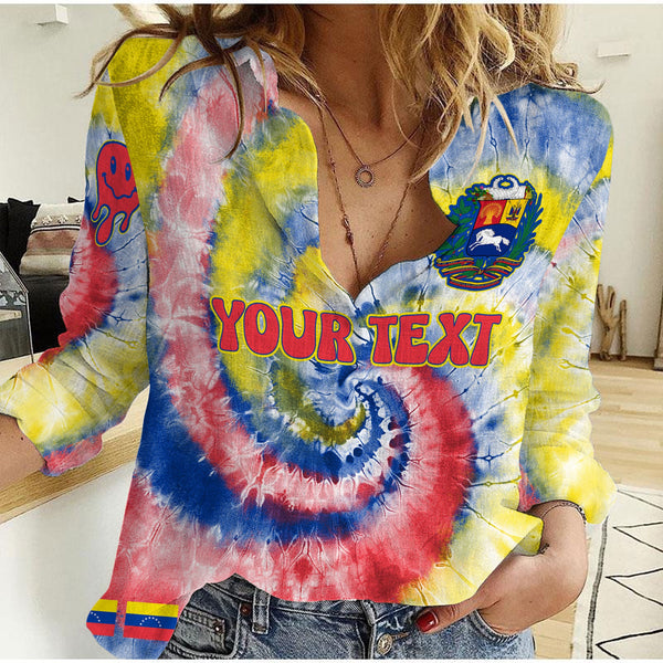 Venezuela Women Casual Shirt Custom Tie Dye Style 1