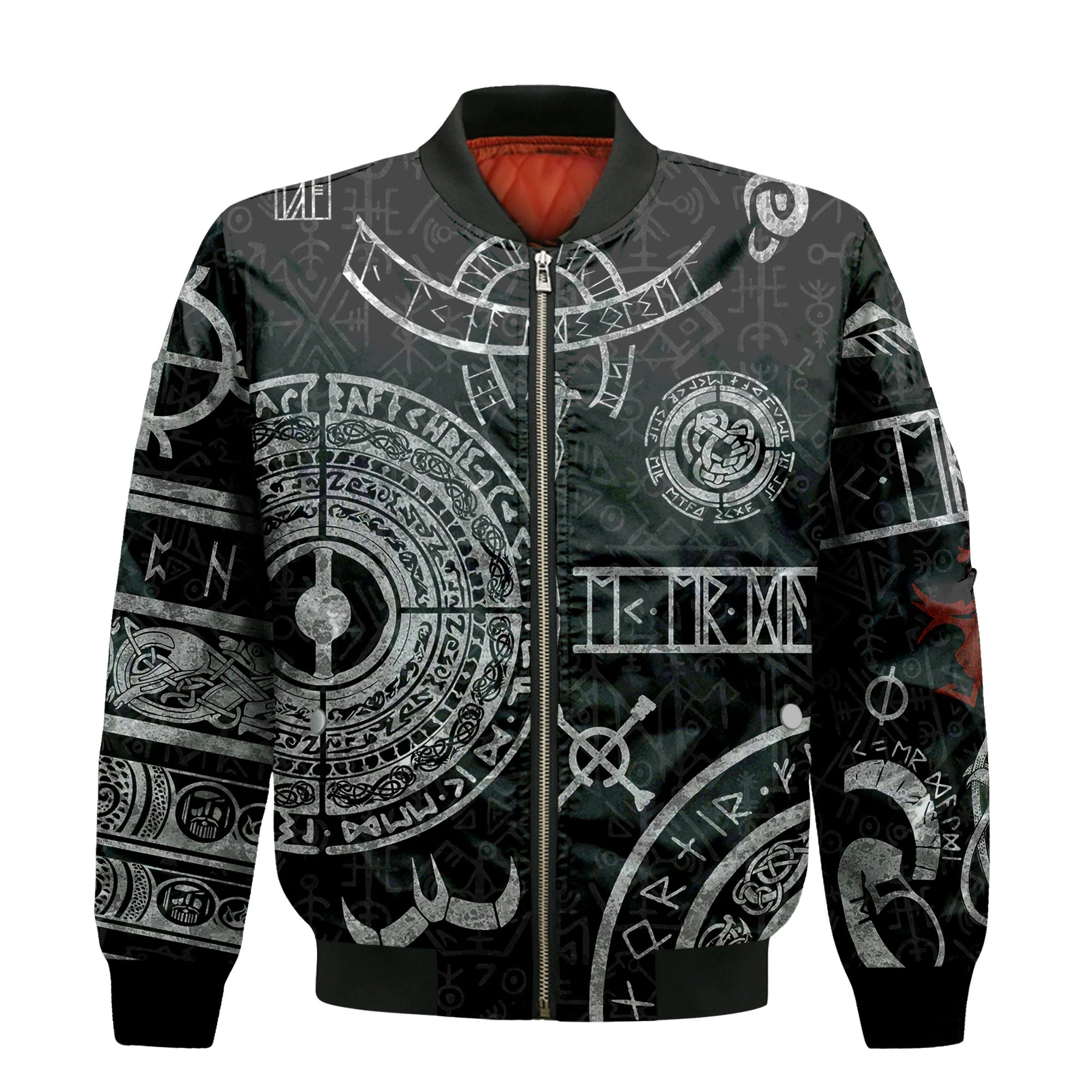 Viking Bomber Jacket Baldur Norse Mythology Tattoo Style