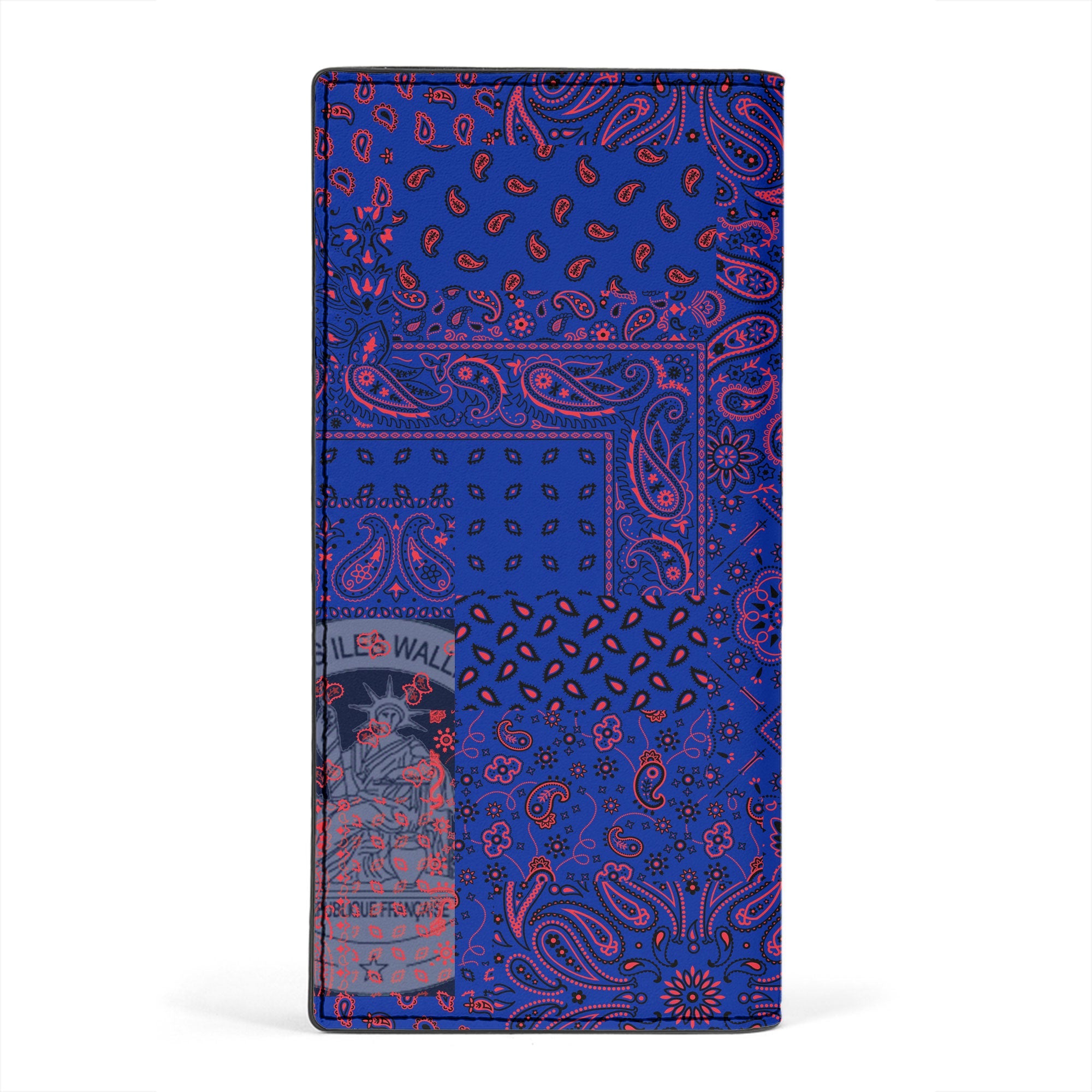 Wallis And Futuna Leather Wallet Paisley Flag And Skull Style 2